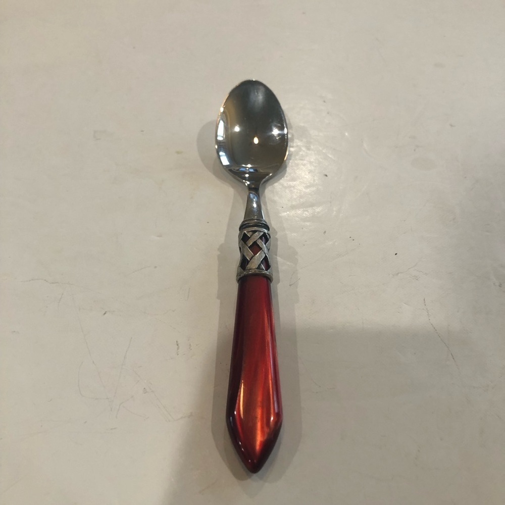 Bugatti for Vietri Aladdin red handle replacement teaspoon Italian dining